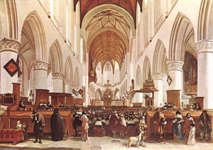 The Interior Of The Grote Kerk (st Bavo) At Haarlem — Gerrit Adriaenszoon Berckheyde