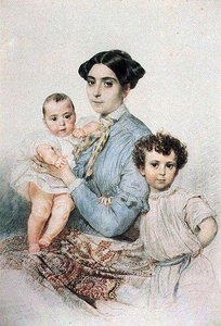 Ritratto Di Teresa Michele Tittoni Con I Suoi Figli — Karl Pavlovich Bryullov