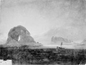 Vue De Torghatten Et De L'eglise De Bronoe (aujourd'hui Bronnoy) — Peder Balke