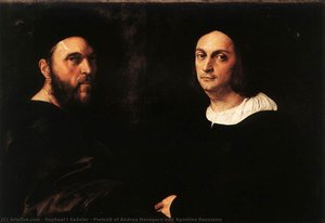 Portrait Of Andrea Navagero And Agostino Beazzano — Raphael I Sadeler