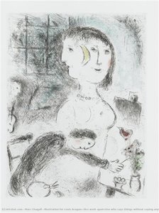 Illustrazione Per L'opera Di Luigi Aragon «uno Che Dice Cose Senza Dirlo» — Marc Chagall