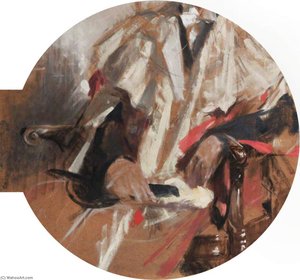 Unfinished Portrait Study (verso) — Stanley Cursiter