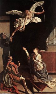 Sts Cecilia, Valerianus And Tiburtius — Orazio Gentileschi