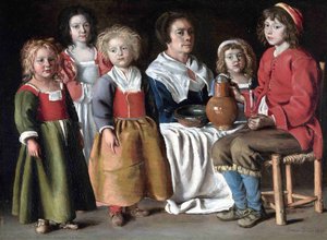 A Woman And Five Children — (brother) Antoine Le Nain