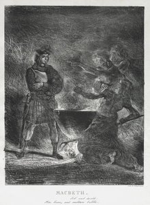 Macbeth Consultando Le Streghe — Eugène Delacroix