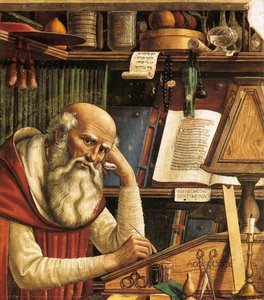 Hl. Hieronymus In Seinem Studierzimmer (detail) — Domenico Ghirlandaio