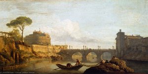 Il Ponte E Castel Sant'angelo A Roma — Claude-joseph Vernet