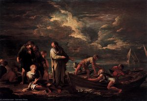 Pythagore Et Le Pêcheur — Salvator Rosa