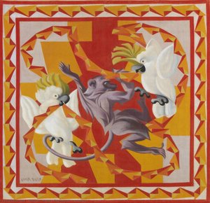 Pappagalli E Scimmia — Giacomo Balla