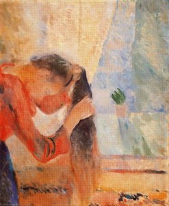 Dívka Hřebeme Svou Vlasy — Edvard Munch