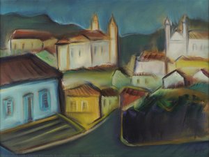 Street, Houses And Churches — Carlos Bernardo Bracher