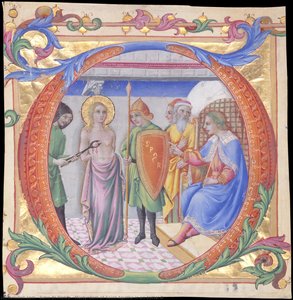 Martyrdom Of Saint Agatha In An Initial D — Sano Di Pietro