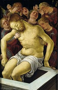 The Dead Christ Supported By Mourning Angels — Liberale Da Verona
