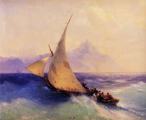 Rescate En El Mar (detalle) — Iván Aivazovski