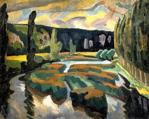 River With Poplars — Roger Eliot Fry