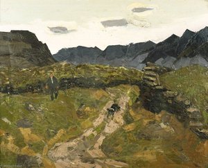 Farmář A Pes V Horách — Kyffin Williams