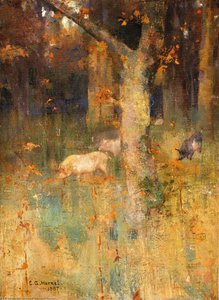 Pigs In A Wood — Edward Atkinson Hornel