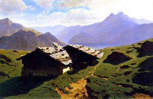 Chalets At Rigi — Alexandre Calame