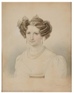Austrian Family, The Mother — Josef Kriehuber