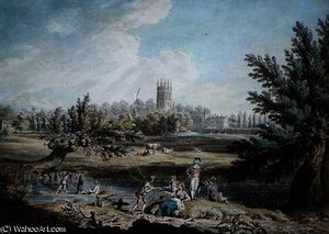 Magdalen College, Oxford, View From Cherwell Looking North West — Edward Dayes
