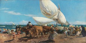 The Return From The Fishing — Joaquín Sorolla Y Bastida