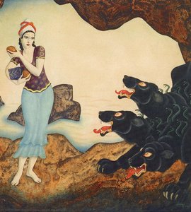 Psyche And Cerberus — Edmund Dulac