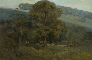 Moonlight In The Cotswolds — Alfred East