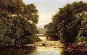 Fishing By A River — William Mason Brown