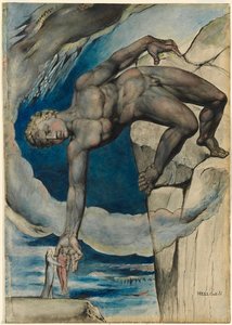 Antaeus Setting Down Dante And Virgil In The Last Circle Of Hell — Sir William Blake Richmond
