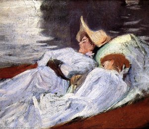 In A Punt (violet Sargent And Madame Paul Helleu) (also Known As Two Woman In A Punt) — John Singer Sargent