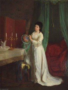 Elegant Lady In Parisian Interior — Alfred Émile Léopold Stevens