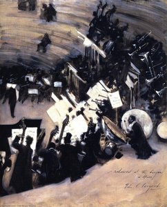 Réjouissance De L'orchestre Du Cirque D'hiver — John Singer Sargent