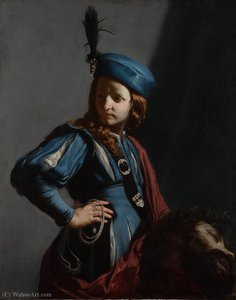 David With The Head Of Goliath — Guido Cagnacci