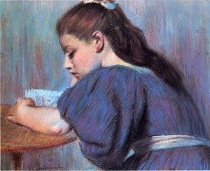 Young Girl Reading — Federico Zandomeneghi