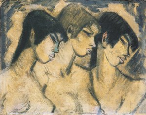 Three Girls In Profile — Otto Mueller