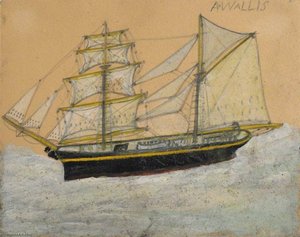 Brigantine With Figurehead — Alfred Wallis