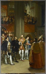 Charles Quint Recu Par Francois Ier A L'abbaye De Saint Denis (1540) — Antoine-jean Gros (baron Gros)