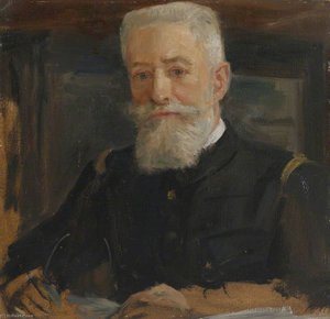 Admiral Ferdinand De Bon (1861–1923), Chief Of French Naval Staff (preparatory Study For 'the Supreme War Council In Session At Versailles On 3rd July 1918') — 赫伯特·阿诺德·奥利弗