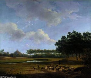 The Estate Raephorst In Wassenaar, With The Seringenberg In The Distance — Andreas Schelfhout