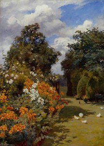Orange Lilies, Broadway, Worcestershire — Alfred William Parsons