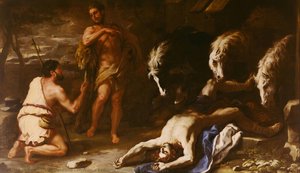 Hercules Feeding Diomedes To His Horses — Luca Giordano