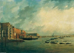 The Procession Of Barges Attending Lord Nelson's Body From Greenwich Hospital, London — Daniel Turner
