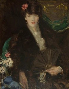 Lady With Fan — Francis Campbell Cadell