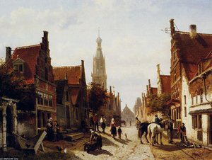 Market Oudewater — Cornelius Springer