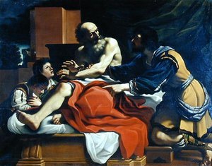 Jacob, Ephraim, And Manasseh — Guercino