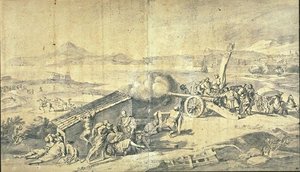 Cannon Fire At The Port Of Antibes — Pierre Puget