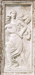 Angels Playing A Lute And Tambourine — Agostino Di Duccio