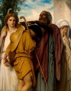 Tobias Dipingendo La Sua Separazione Dal Padre — William-adolphe Bouguereau