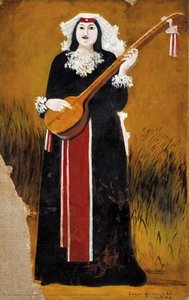 Georgische Frau Mit Thari — Niko Pirosmani