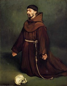 Monk At Prayer — Édouard Manet